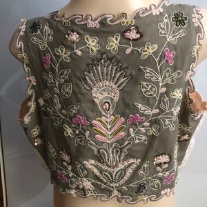 Chan Luu embroidered summer vest sz M